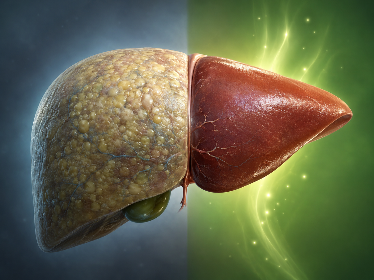 Fatty liver versus healthy liver comparison